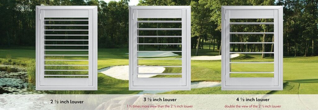 plantation shutter louver sizes