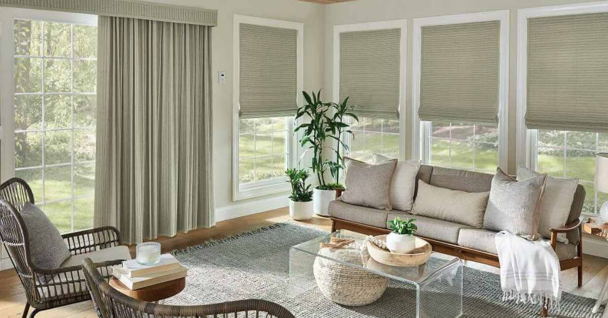Graber Wood Shades in the living room