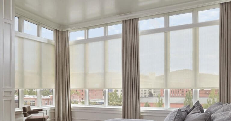 solar shades with drapes