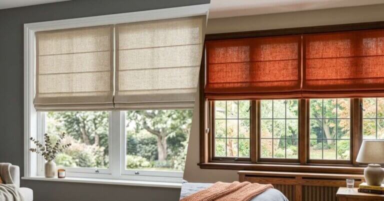 Neutral vs. Bold Roman Shades (1)