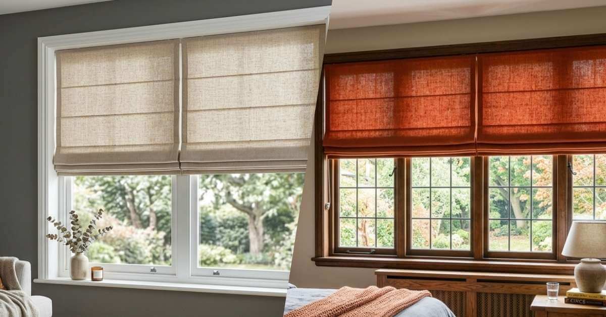 Neutral vs. Bold Roman Shades (1)